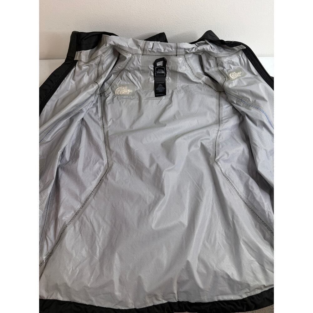 The North Face HyVent Boys Hooded Full Zip Rain Jacket L (14-16) Black/Blue EUC - Picture 6 of 10